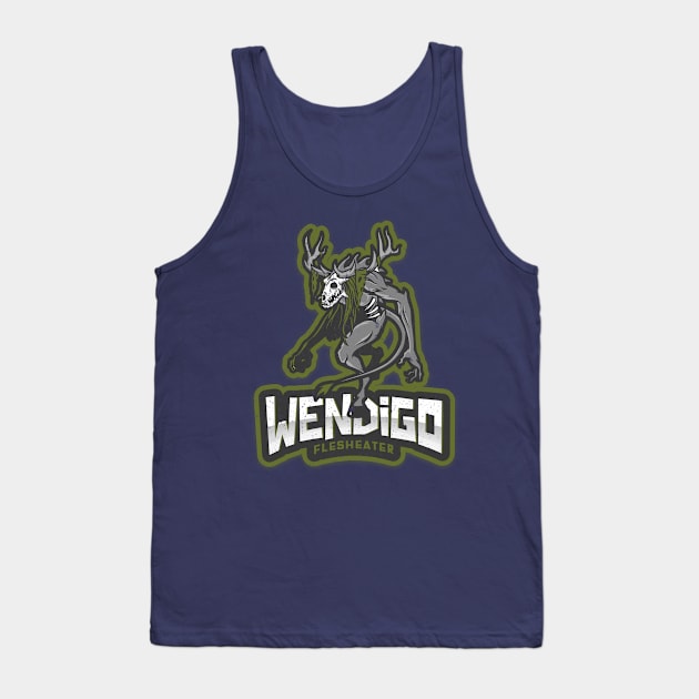 Wendigo Distressed Tank Top by teecloud